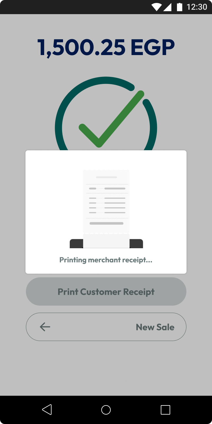 POS card payment — Receipts Print